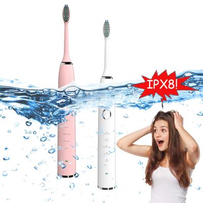 China Food Grade Dupont Nylon Stiffens Speed ​​5 100 Days Battery Life IPX8 Sonic Electric Toothbrush For Adult Rechargeable Waterproof Quiet for sale