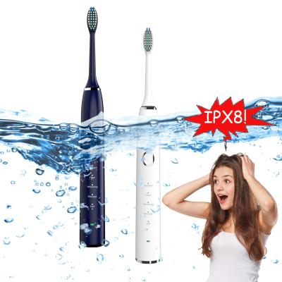 China Food Grade Dupont Nylon Stiffens 100 Electric Toothbrush Customized 5 Modes IPX8 Days Battery Life Waterproof Silent Electric for sale