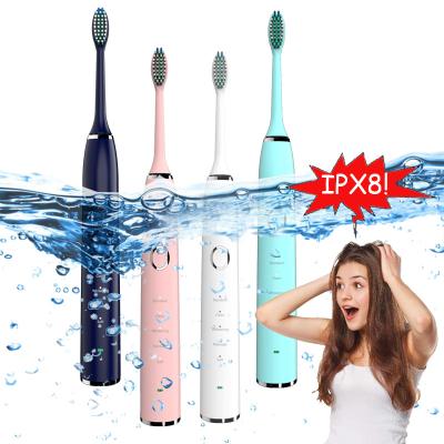 China Food Grade Dupont Nylon Stiffens Speed ​​5 100 Days Battery Life IPX8 Sonic Type Vibration Electric Toothbrush Silent Waterproof for sale