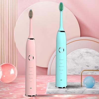 China Food Grade Dupont Nylon Stiffens Speed ​​5 100 Days Battery Life IPX8 Waterproof Silent Counteraction Smart Sonic Electric Toothbrush for sale