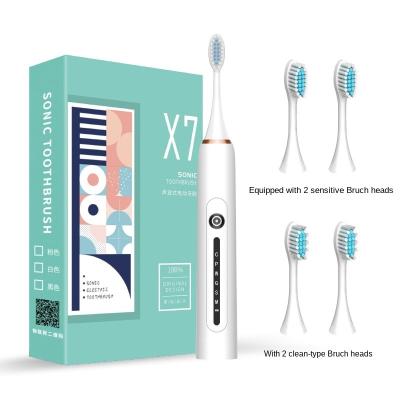 China Dupont Factory Sale 6 Fashion Travel Toothbrush Metal Shaft USB Soft Charge Sonic Toothbrushes Electric For Adults for sale