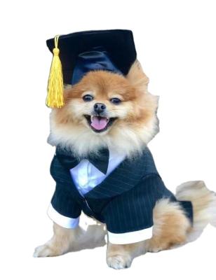 China Viable Pet Graduation Caps Small Dog Graduation Hats Pet Graduation Costume For Dogs Cats Holiday Costume Accessory for sale