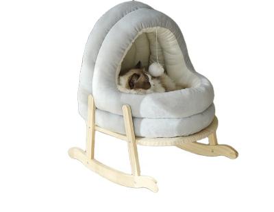 China Wooden Cat Puppy Sofa Bed House Dismountable Mechanical Pet Bed Wash Pet Bed for sale