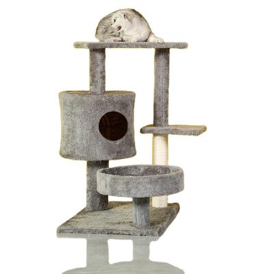 China Cat Tree House Scratching Post Viable Sisal Scratcher Around Hole Style for sale