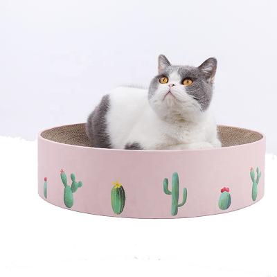 China Cat Scratching Board Catnip Corrugated Interactive Viable Paper Cat Scratcher Cardboard for sale