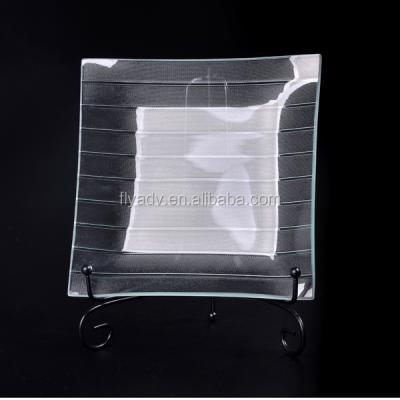 China Viable 30CM Square Tempering Glass Dinner Dish Sets for sale