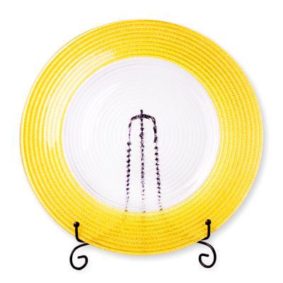 China Viable Wholesale Gold Soda Lime Glass Charger Dishes for Wedding Decoration for sale