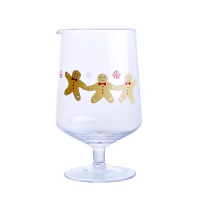 China Made In The Bear Home Decals Cartoon Snow Winter Porcelain Decor Clear Goblet Glass Wine Decanter for sale