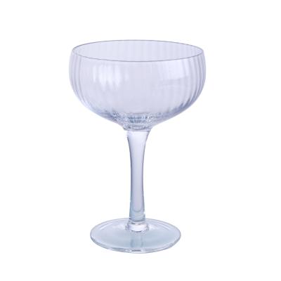 China New 2020 Classic/Postmodern High Quality Crystal Cocktail Glass with Ridged Crafts for sale