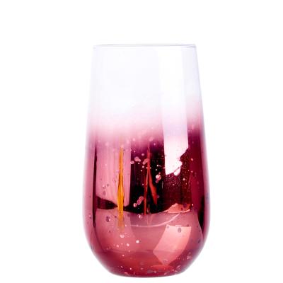 China Made in China creative heart starry sky home fashion girl high-mouth red wine glasses for sale