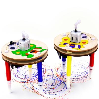 China Educational Homemade Science Toys DIY Science And Engineering Toys Graffiti Robot Puzzles Painting Teaching Aids for sale