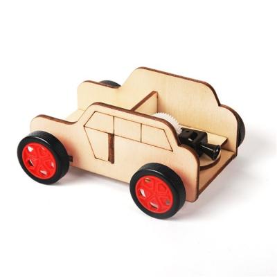 China DIY Toys Teaching Toys Factory Price Chinese Physics Education Toy Pull Back Wooden Car Model For Decoration for sale