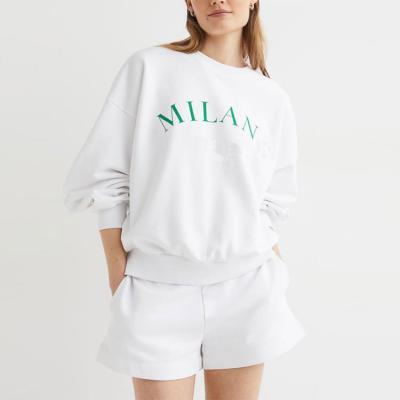 China Anti-pilling 2022 Women's Clothing Two Piece Shorts Set Lounge Wear Women's Sets Sweatshirts Shorts Set for sale