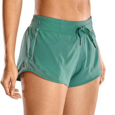 China Antibacterial Workout Women's Sports Running Fitness Single Empty Gym Shorts Women Sports Yoga Nylon Shorts for sale