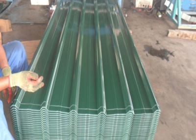 China Green / Blue Color Coated Steel Roofing Sheet Z30 - Z275g / M² Width 960mm for sale