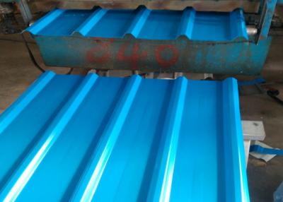 China 0.8mm Thick Color Coated Steel Roofing Sheet Corrosion Resistance Surface for sale