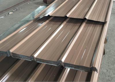 China 0.15 - 0.8mm Thick Corrugated Roof Panels , Length 3000mm Color Coated Roofing Sheets for sale