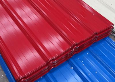 China RAL 9003 Color Custom Color Coated Steel Roofing Sheet Width 780mm - 1000mm for sale