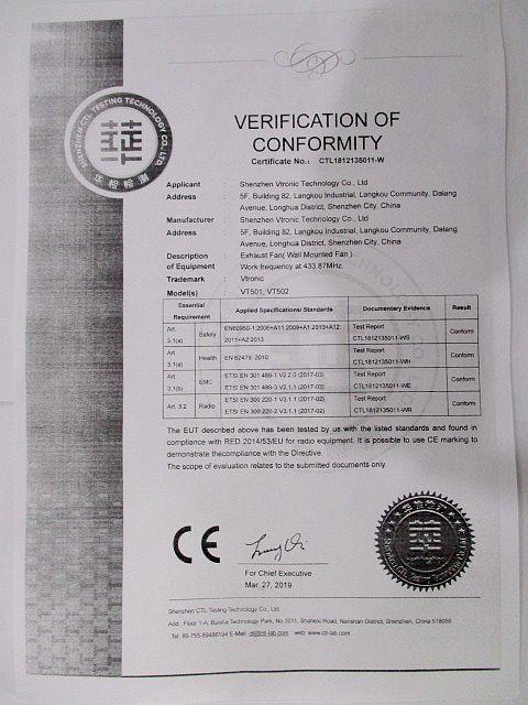 CE - Shenzhen Vtronic Technology Co., Ltd.