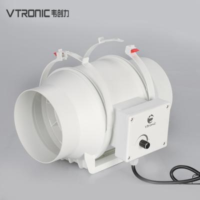 China Hotels VTRONIC 6 Inch 406 CFM Integrated Duct Fan With Variable Speed ​​Controller HVAC Fan For Ventilation for sale