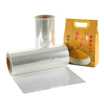 China Water Soluble Custom Food Packaging Laminated Roll Film Printed Plastic Bopp Film for sale