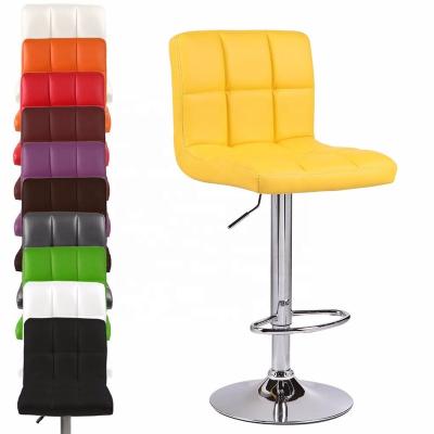 China Durable modern leather adjustable bar stools swivel bar chair for sale