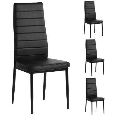 China Wholesale Modern High Back Fancy Contemporary Leather Dining Chairs for sale