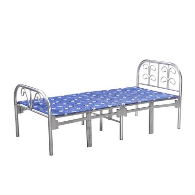 China Latest Designs Foldable Metal Steel Folding Bed for sale