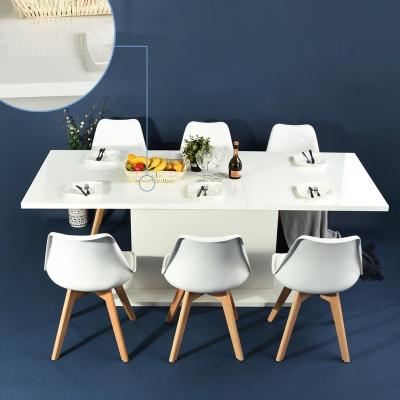 China Space Saving Multifunctional Extendable Table Solid Wood Rectangular Dining Tables for sale