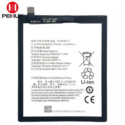 China BL265 3000mAh Digital Cell Phone Lithium Ion Mobile Phone Batteries AC For XT1662 Motorola Battery for sale