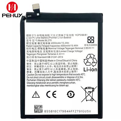 China BL270 4000mAh Digital Cell Phone Lithium Ion Mobile Phone Batteries AC For XT1922 Motorola Battery for sale