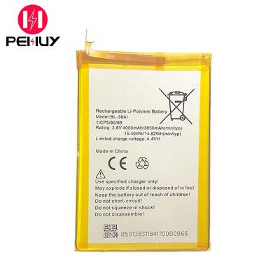 China New Mobile Phone Replacement Battery BL-38AI 4000mAh 3.8v Lithium Ion Li-polymer Battery For Itel P32 P13 P31 P33 for sale