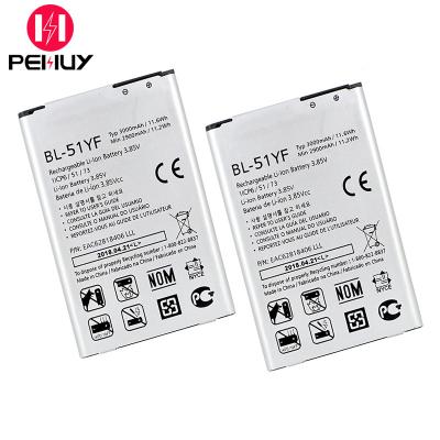 China New Mobile Phone Replacement Battery BL-51YF 3000mAh 3.8v Lithium Ion Li-polymer Battery For LG VS986 for sale