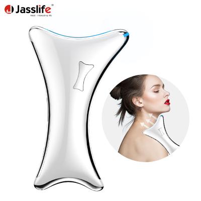 China Jasslife Mini Electric Facial Scraping Plate Gua Sha Lifting Tools Blood Vessel Removal For Body Neck Face Massager Panel Scraping Machine for sale