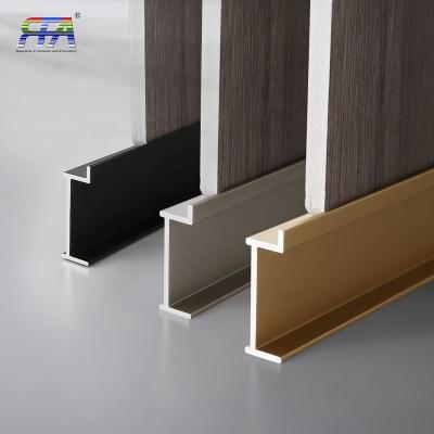 China 2022 Floor Accessories Modern High Quality Aluminum Alloy Skirting Board Brushed Aluminum Metal Living Room Bathroom Hotel Floor for sale