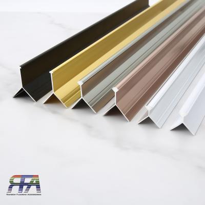 China Modern China Supplier Metal Aluminum Tile Edge Trim Strip Tile Ledge Aluminum Corner Trim Tile Corners Sizes for sale