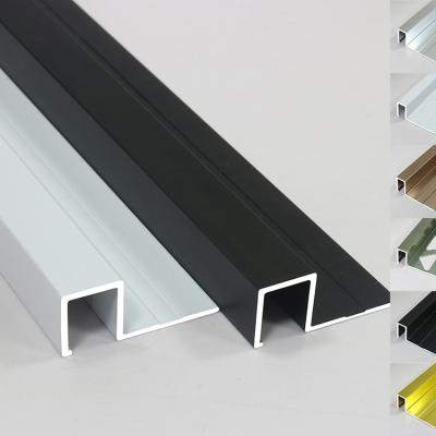 China Wall Modern Strip Profile Metal Ceramic Tile Outside Corner Aluminum Edge Tile Trim 12mm for sale