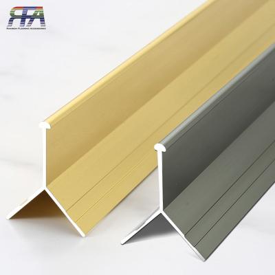 China Modern high quality triangle tile for interior aluminum tile tile metal edging strip design aluminum corner floor trim for sale