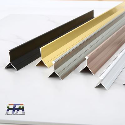 China China supplier modern tile outside flat aluminum strip trimtriangle shape ceramic tile decoration design ledge corner trim tile for sale