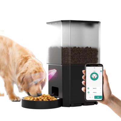 China Smart Tuya Remote Control Pet Feeder With Camera Automatic Dog Food Dispenser for sale