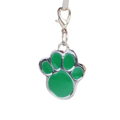 China Stainless Steel Pet Tag Paw Shape Dog Identity Tags Collar Accessory Pendant for sale