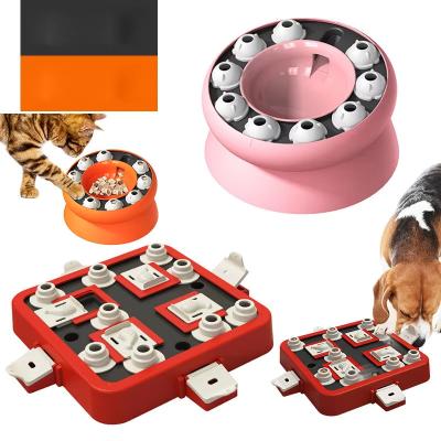 China Plastic Pet Slow Food Bowl Pet Slow Eating Bowl Food Dispenser Toy Cat Slow Feeder Toy for sale