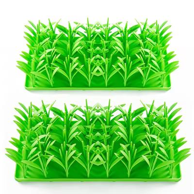 China Safe Non Toxic Grass Food Mat Silicone Sniffing Mat For Dogs Hide And Seek Feeder Mat for sale