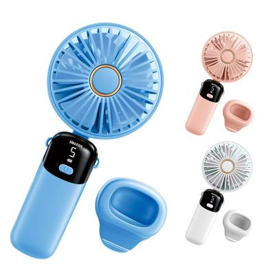 China Mini Desk Foldable Fan 1200mAh 5 Speeds Ultra Quite Portable Handheld Fan for Women Girl for sale