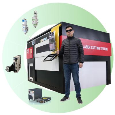 China 1kw 1.5kw 2kw Full-enclosed laser cutting machinecnc laser cutting machine metal laser cutting machine 3000w for sale