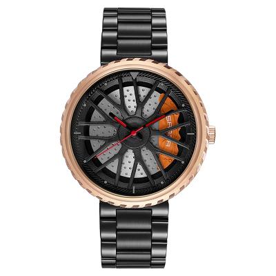 China SANDA 1042 fashion brand waterproof men watches racing car wheel design top brand stainless steel men's quartz wristwatch luxury clock for sale