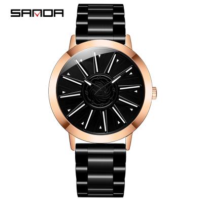 China SANDA 1032 Brand Fashion Waterproof Men Watch Stainless Steel Creative Rotating Waterproof Dial Men's Quartz Watches Relogio Masculino for sale