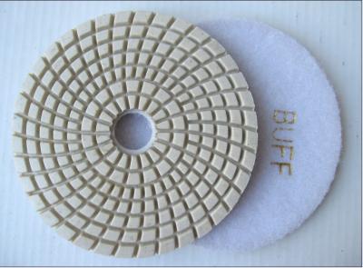 China Fast Wet Buff Diamond Flexible Polishing Pad 100mm White / Black Color for sale