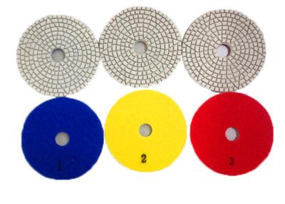 China 3 Step Polishing Pads Granite Stone / Wet Diamond Polishing Pads 3mm Thickness for sale