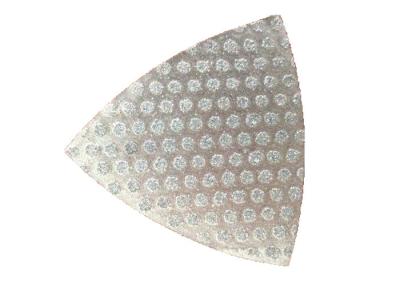 China Wet Dry Vacuum Brazed Diamond Tools Triangle Polishing Pads 80x80x80mm for sale